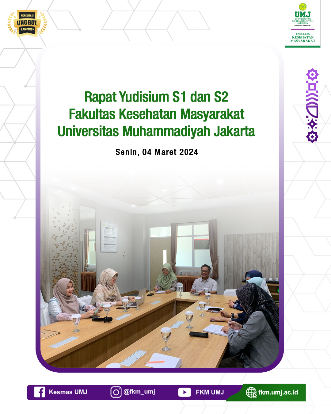 FKM UMJ Gelar Rapat Yudisium S1 dan S2: Kolaborasi Menuju Kualitas Pendidikan yang Unggul