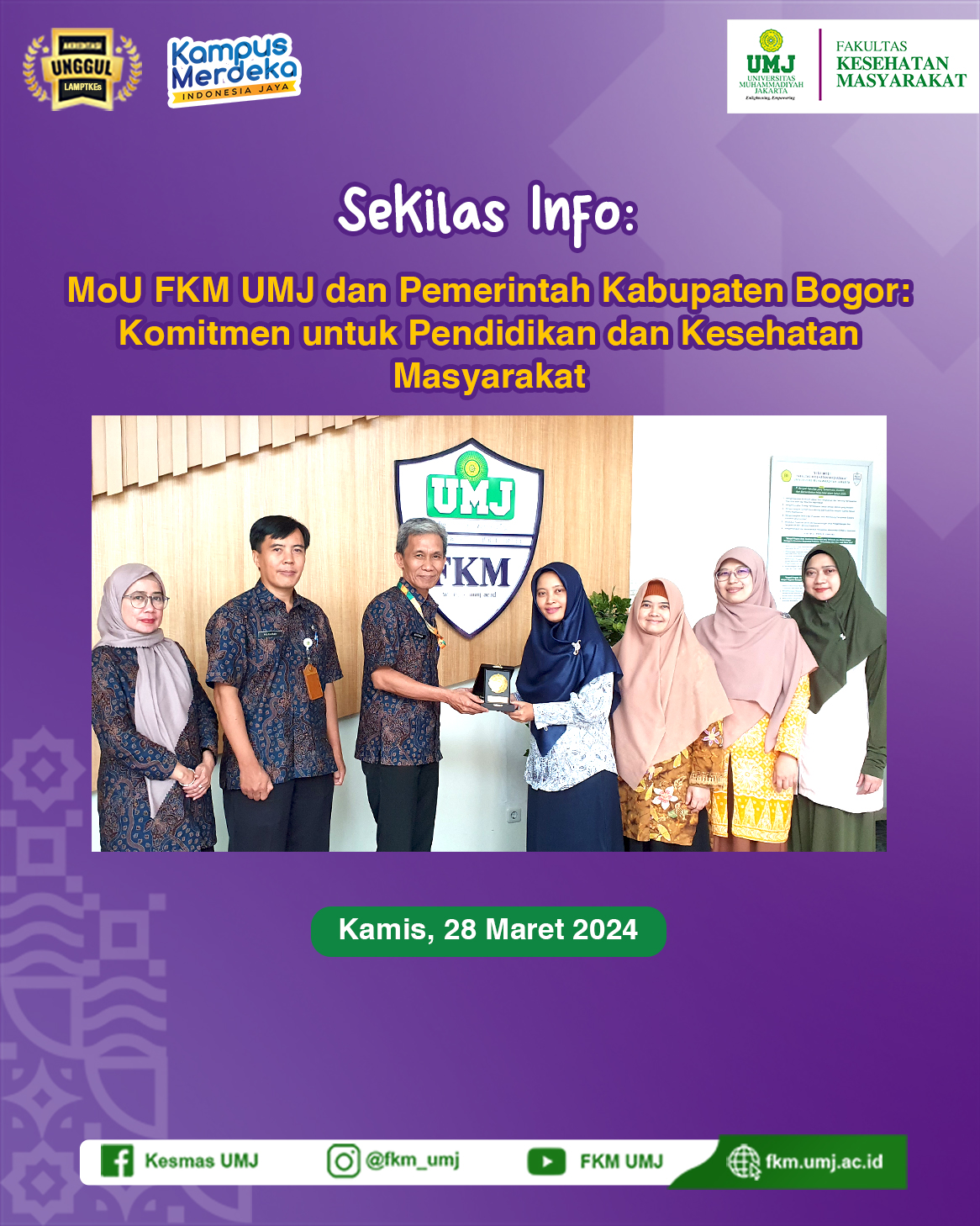 MoU FKM UMJ dan Pemerintah Kabupaten Bogor: Komitmen untuk Pendidikan dan Kesehatan Masyarakat