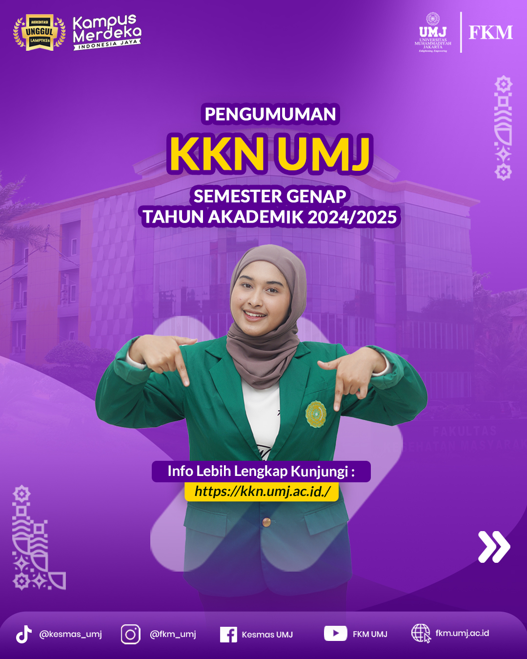 PENGUMUMAN KKN UMJ SEMESTER GENAP TAHUN AKADEMIK 2024/2025