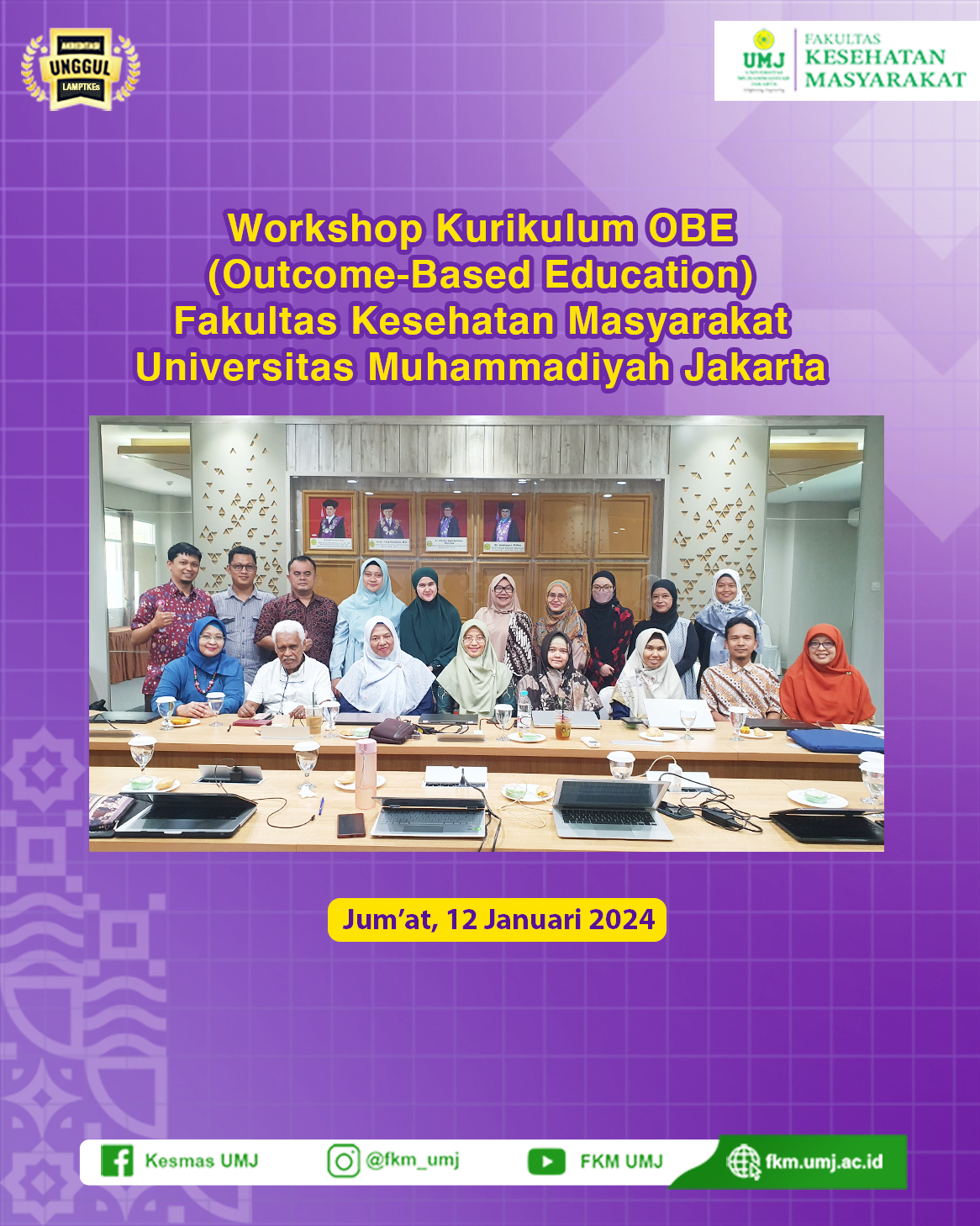 Workshop Kurikulum OBE (Outcome-Based Education) Fakultas Kesehatan Masyarakat Universitas Muhammadiyah Jakarta