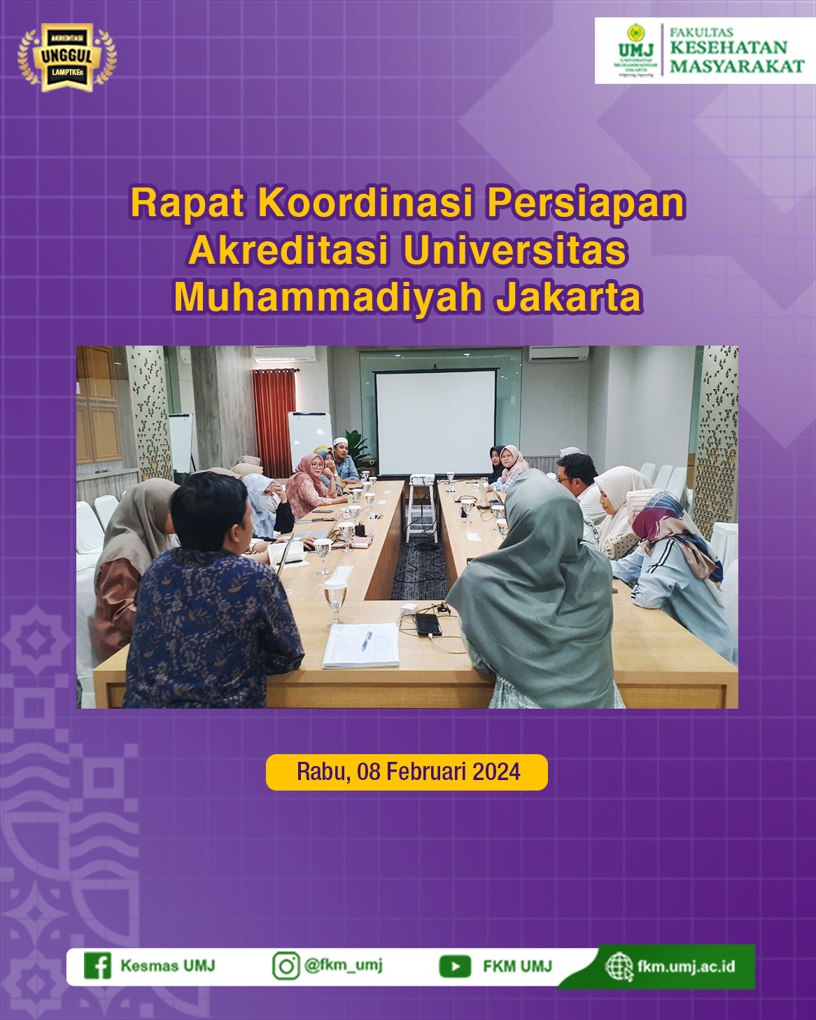 Rapat Koordinasi Persiapan Akreditasi Universitas Muhammadiyah Jakarta